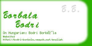 borbala bodri business card